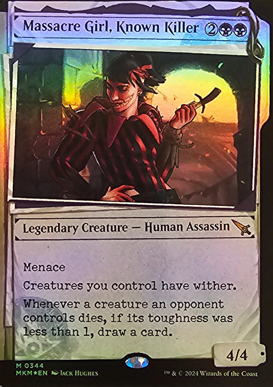 Magic The Gathering Massacre Girl, Known Killer (Showcase) (Foil) Single Card