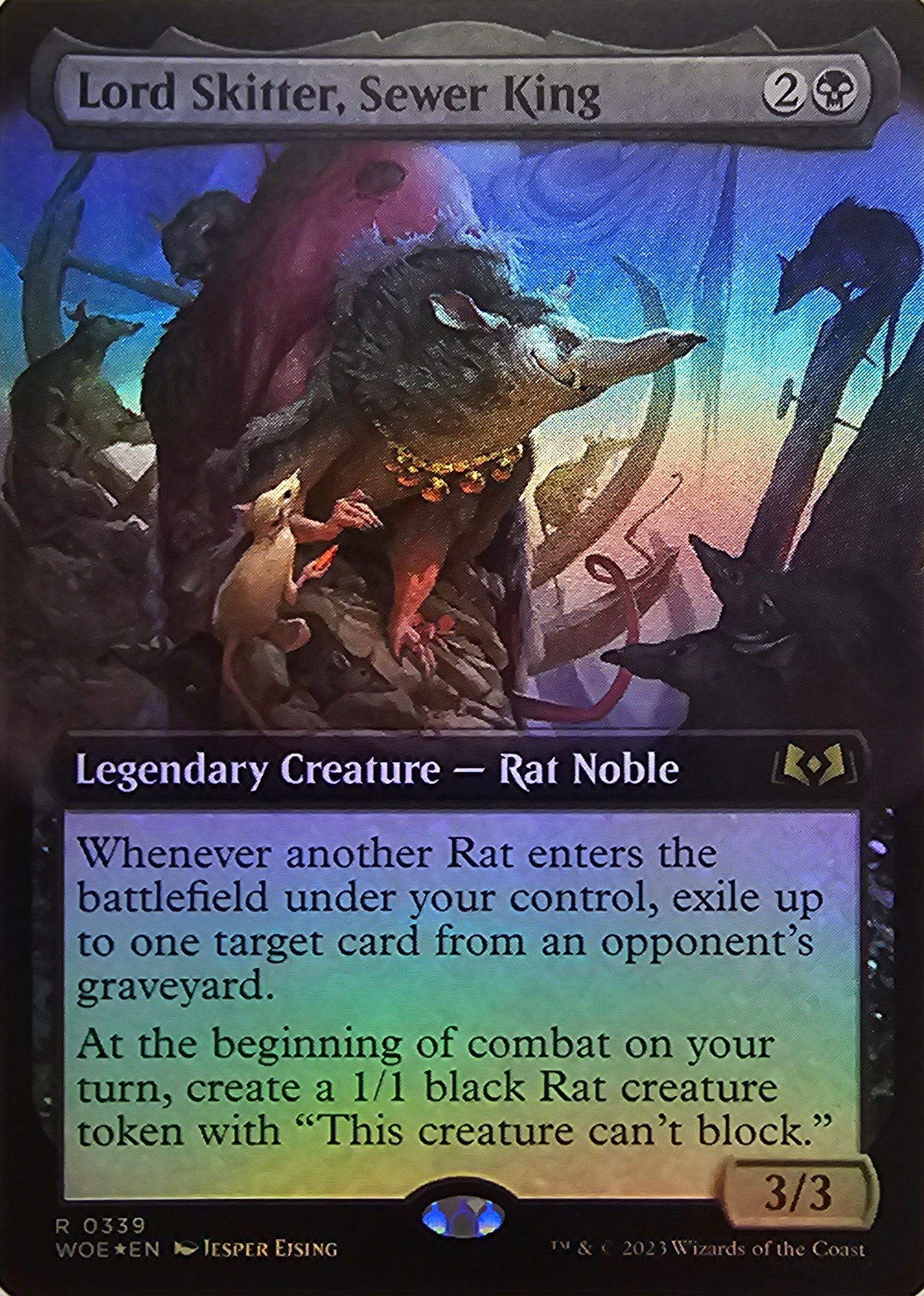 Magic The Gathering Lord Skitter, Sewer King (Extended Art) (Foil) Single Card