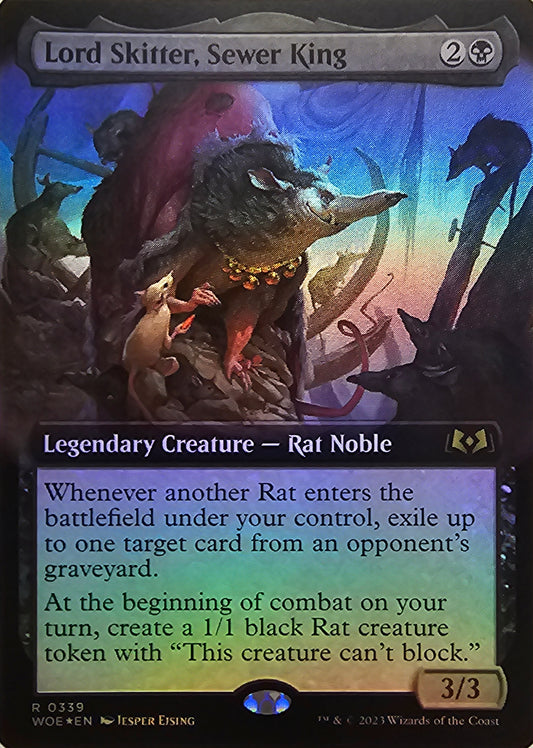 Magic The Gathering Lord Skitter, Sewer King (Extended Art) (Foil) Single Card