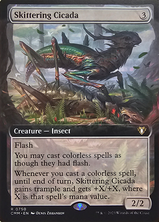 Magic The Gathering Skittering Cicada (Extended Art) Single Card