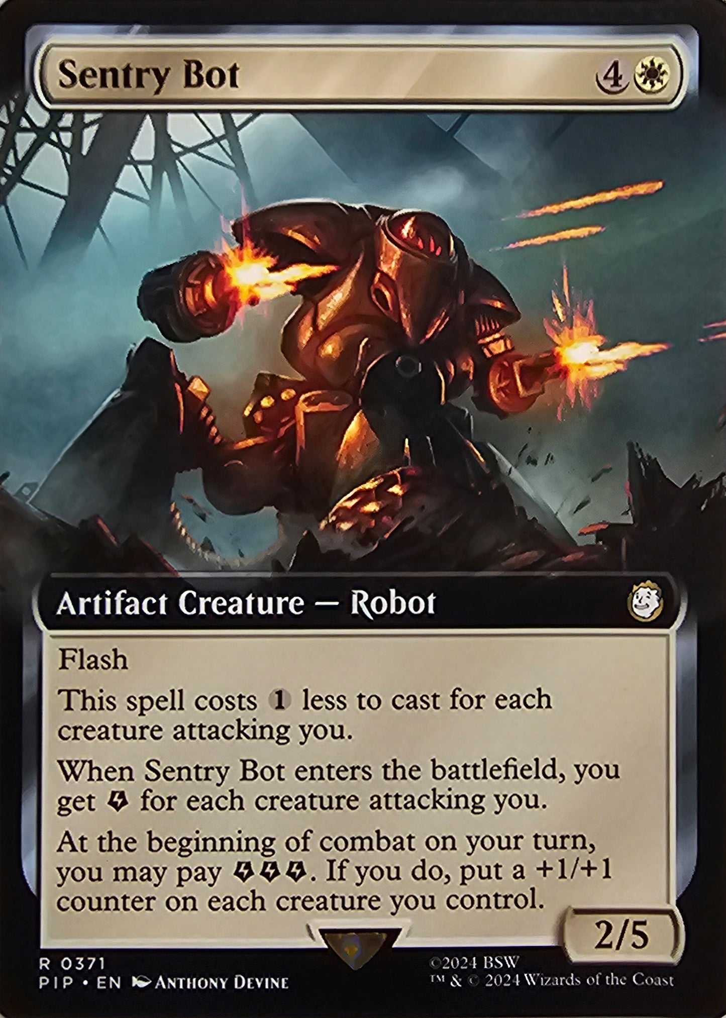 Magic The Gathering Sentry Bot (Borderless) Single Card