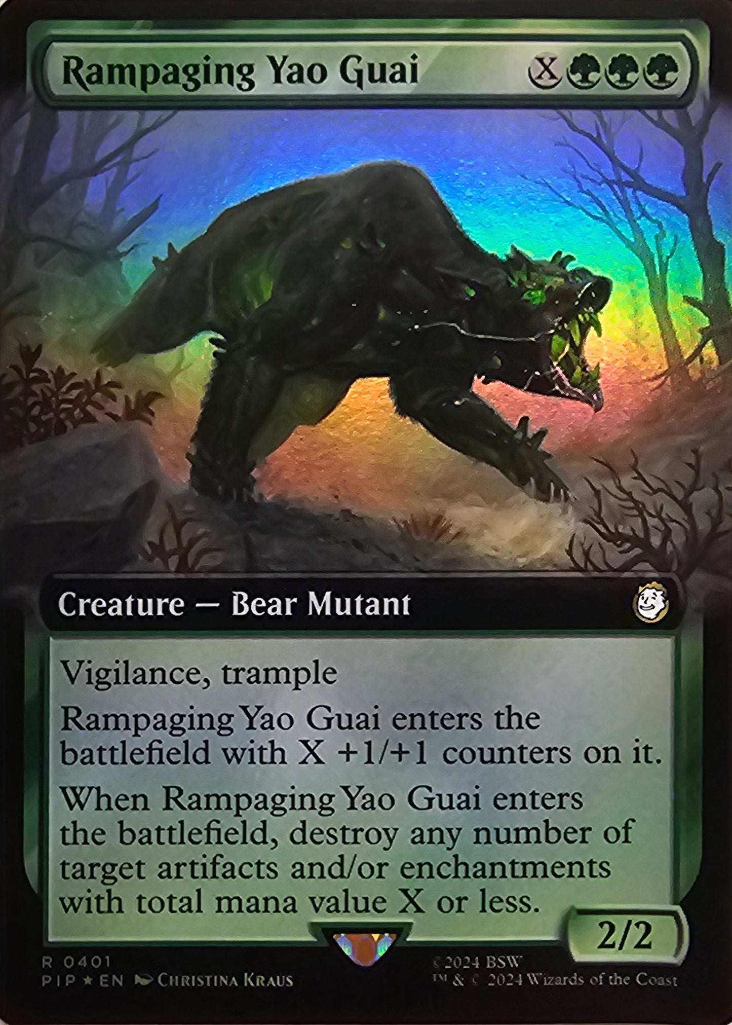 Magic The Gathering Rampaging Yao Guai (Borderless) (Foil) Single Card