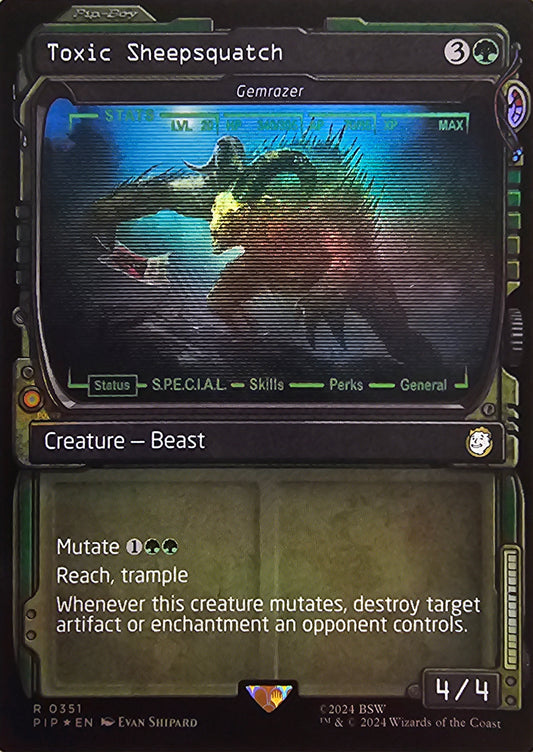 Magic The Gathering Toxic Sheepsquatch - Gemrazer (Showcase) (Foil) Single Card