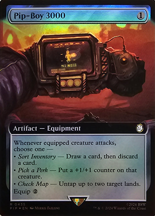 Magic The Gathering Pip-Boy 3000 (Borderless) (Foil) Single Card