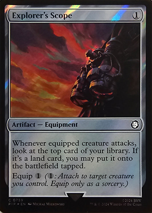 Magic The Gathering Explorer's Scope (Surge Foil) Single Card