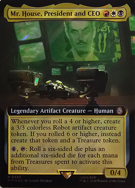 Magic The Gathering Mr. House, President and CEO (Borderless) (Surge Foil) Single Card