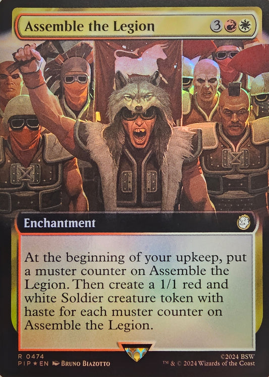 Magic The Gathering Assemble the Legion (Borderless) (Foil) Single Card