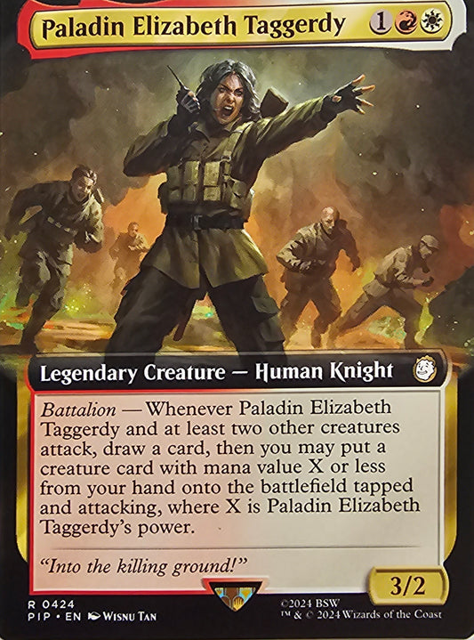 Magic The Gathering Paladin Elizabeth Taggerdy (Borderless) Single Card