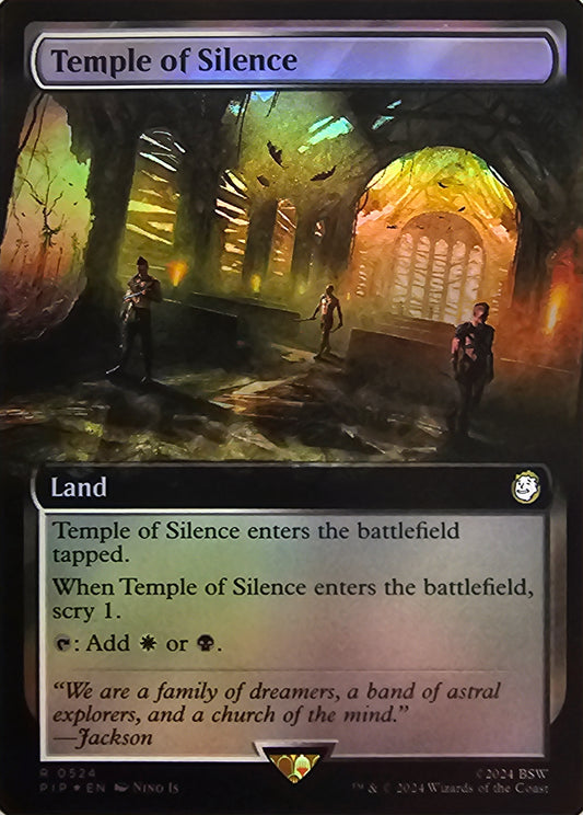 Magic The Gathering Temple of Silence (Borderless) (Foil) Single Card