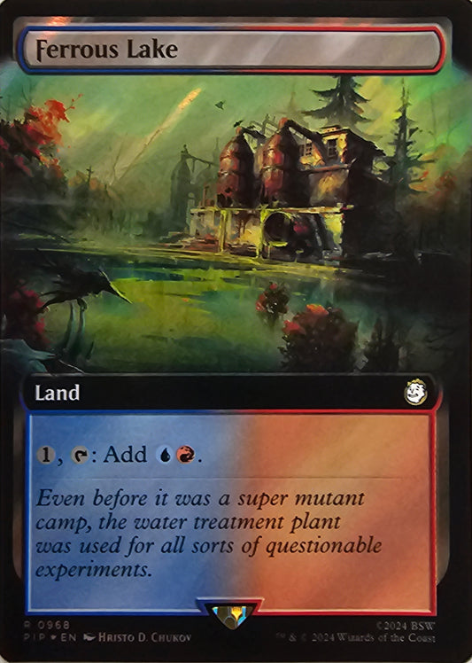 Magic The Gathering Ferrous Lake (Borderless) (Surge Foil) Single Card