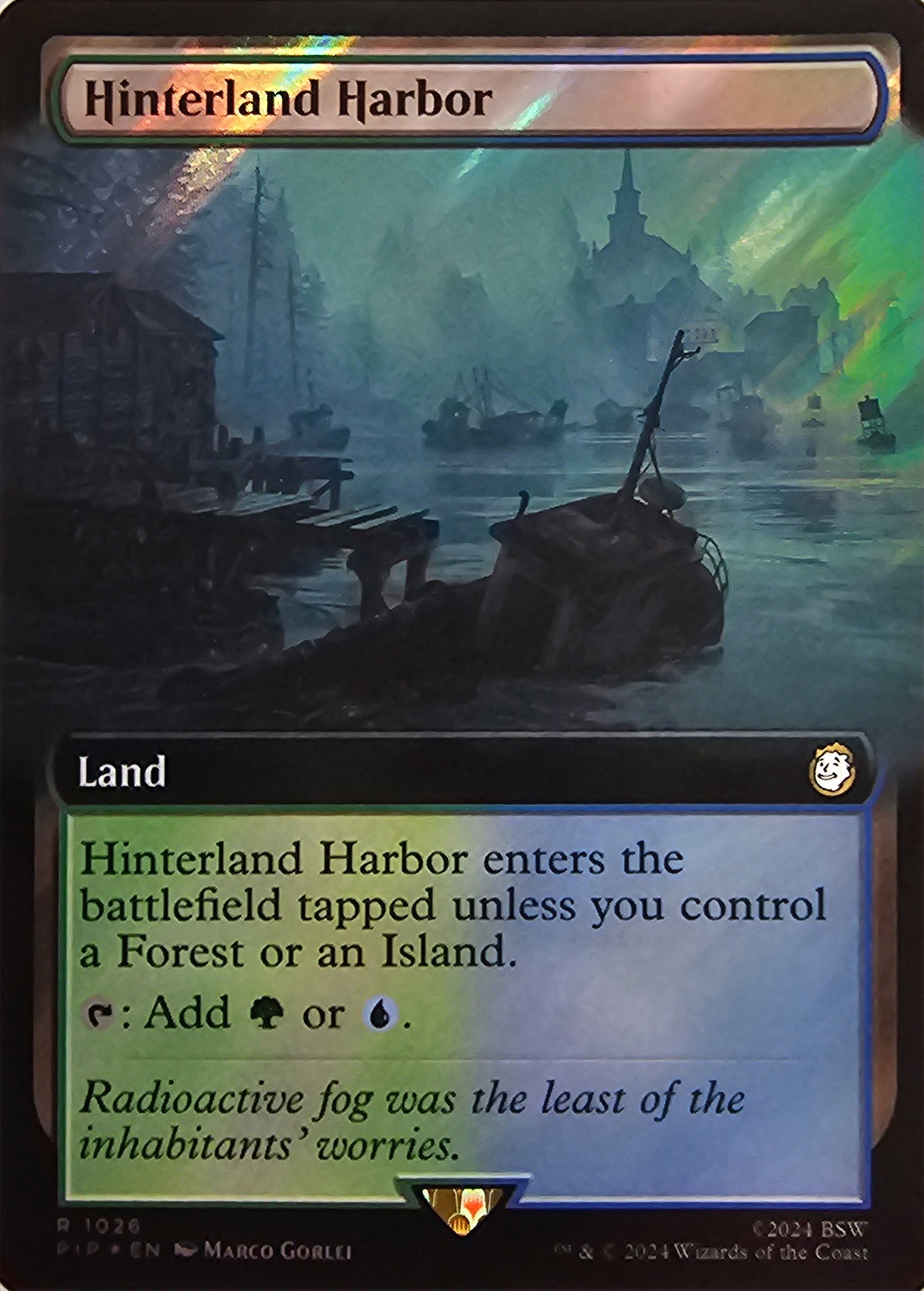 Magic The Gathering Hinterland Harbor (Borderless) (Surge Foil) Single Card