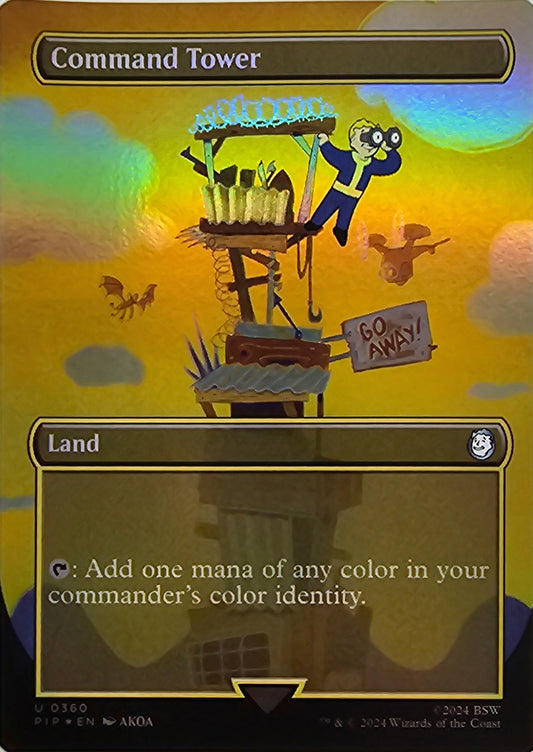 Magic The Gathering Command Tower (Borderless) (Foil) Single Card