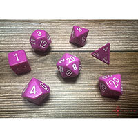 Chessex - Opaque Polyhedral 7 Dice Set - Light Purple w/White