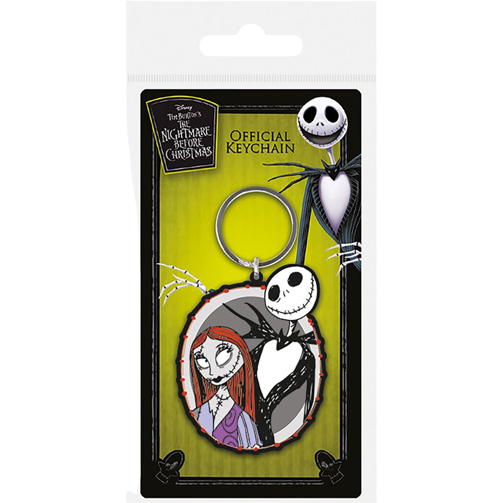 NIGHTMARE BEFORE CHRISTMAS (JACK & SALLY) PVC KEYCHAIN