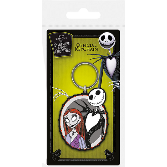NIGHTMARE BEFORE CHRISTMAS (JACK & SALLY) PVC KEYCHAIN