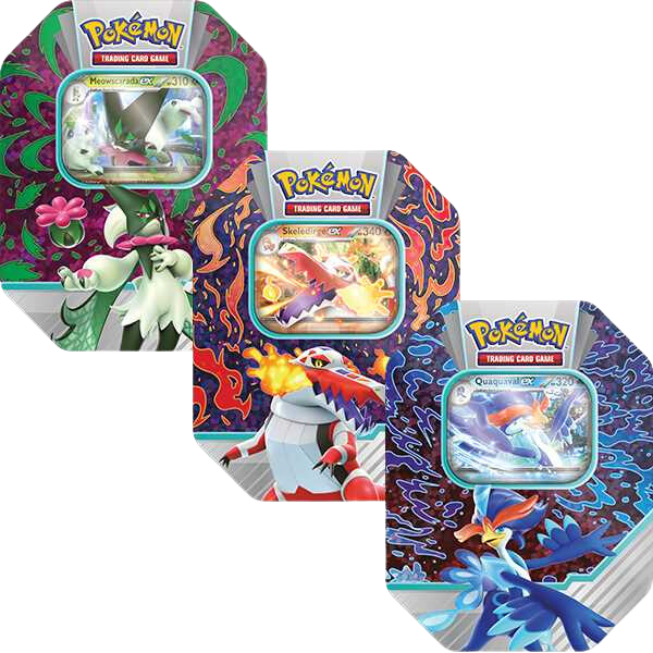 Pokémon TCG: Paldea Partners Tins - Meowscarasda/Skeledirge/Quaquaval
