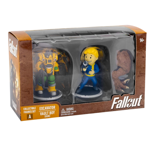 Fallout: Excavator & Vault Boy (Gun) - Collectible Figures Set
