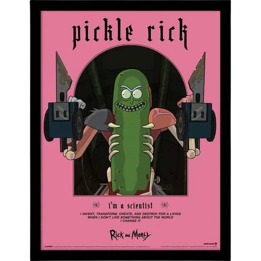 Rick And Morty (Classrickal Pickle Rick) Collector Print (Framed)