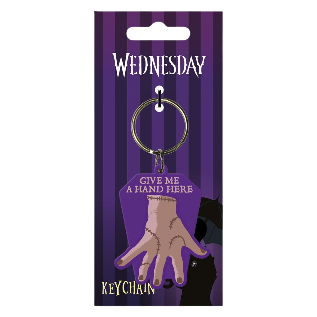 WEDNESDAY (GIVE ME A HAND) RUBBER KEYCHAIN