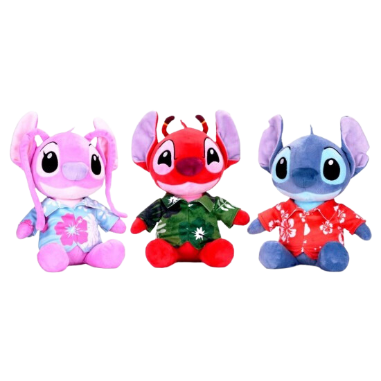 Stitch 10.5" Hawaiian shirt plush assorted.