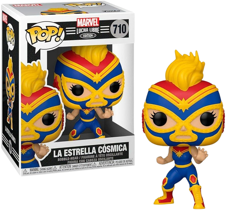 La Estrella Cosmica Captain Marvel Pop #710 Pop Marvel Luchadores