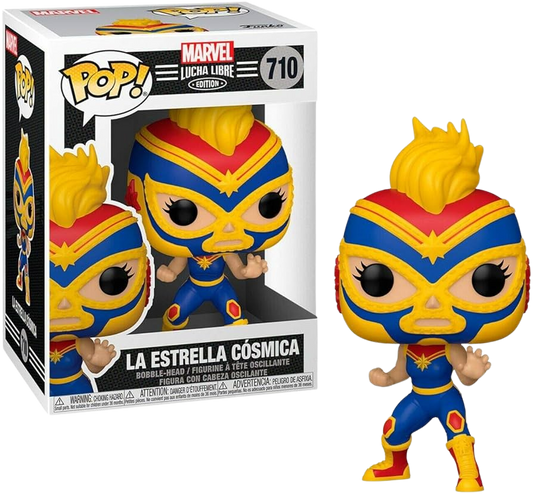 La Estrella Cosmica Captain Marvel Pop #710 Pop Marvel Luchadores