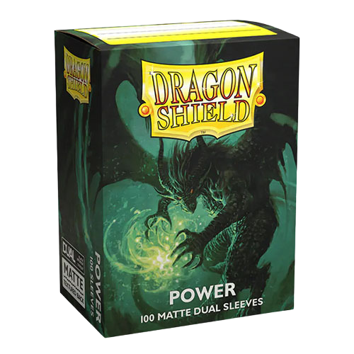 Dragon Shield - Dual Matte Art Standard Size Sleeves 100pk - Limited Edition Metallic Power Green