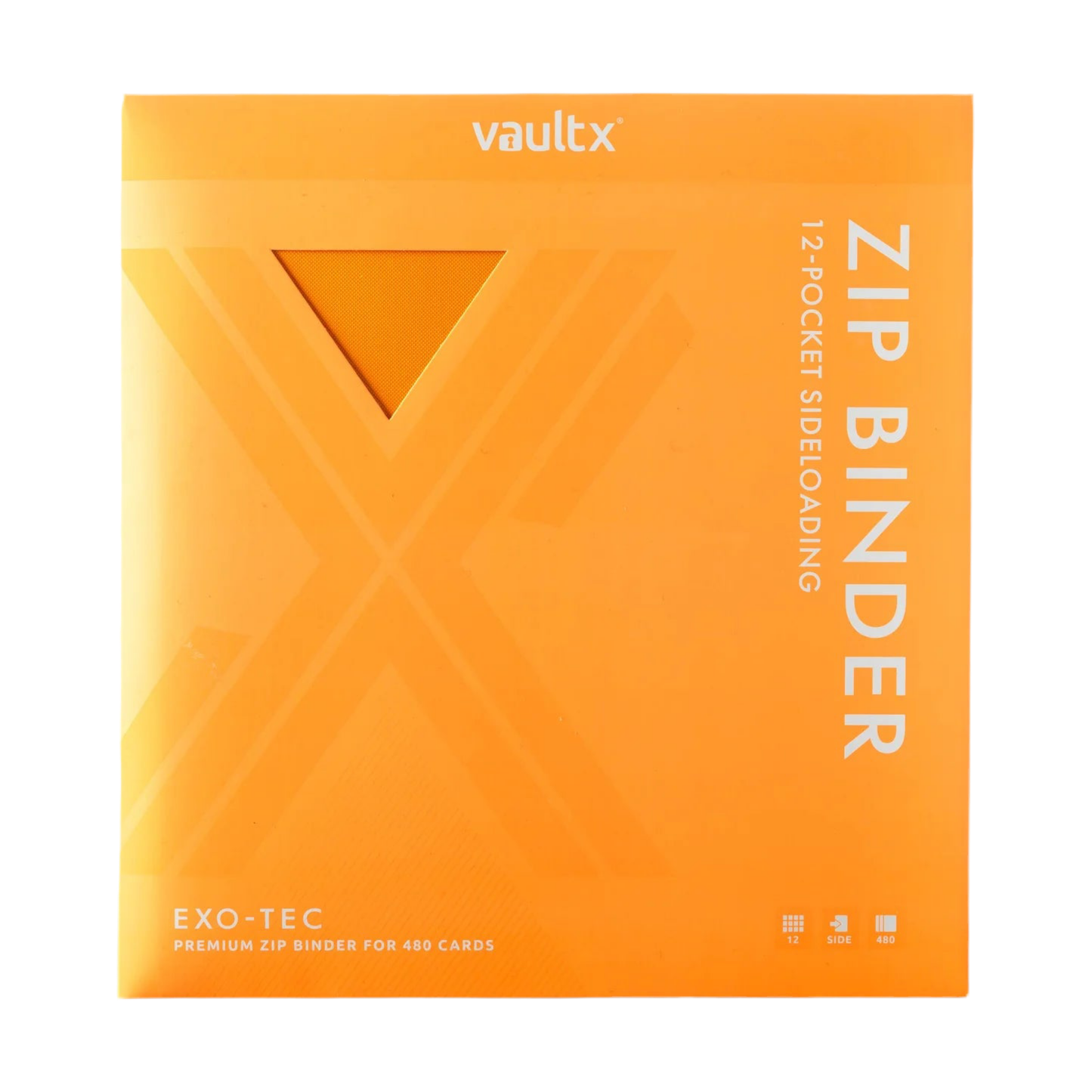 Vault X 12-Pocket Exo-Tec® Zip Binder Neon Orange