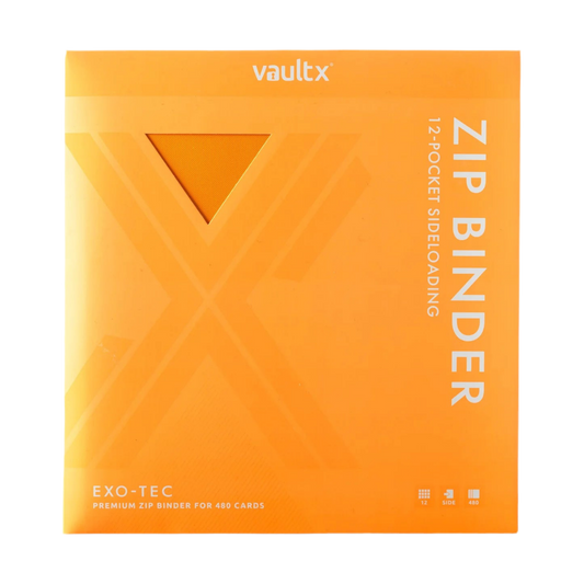 Vault X 12-Pocket Exo-Tec® Zip Binder Neon Orange