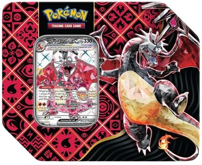 Pokémon TCG: Scarlet & Violet 4.5 Paldean Fates 5-Booster Tin - Great Tusk/Iron Treads/Charizard