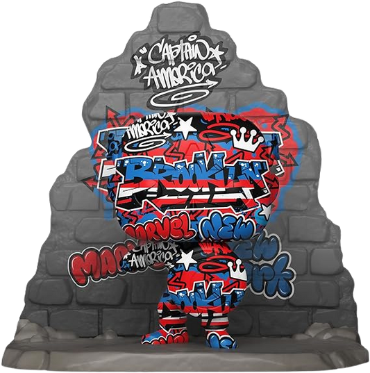 Funko Pop! Vinyl Marvel Street Art Collection - Captain America 752 (Special Edition)