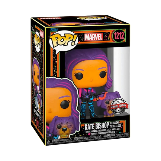 Funko POP! & Buddy: Marvel - Hawkeye - Kate Bishop With Lucky the Pizza Dog - (Blacklight) 1212