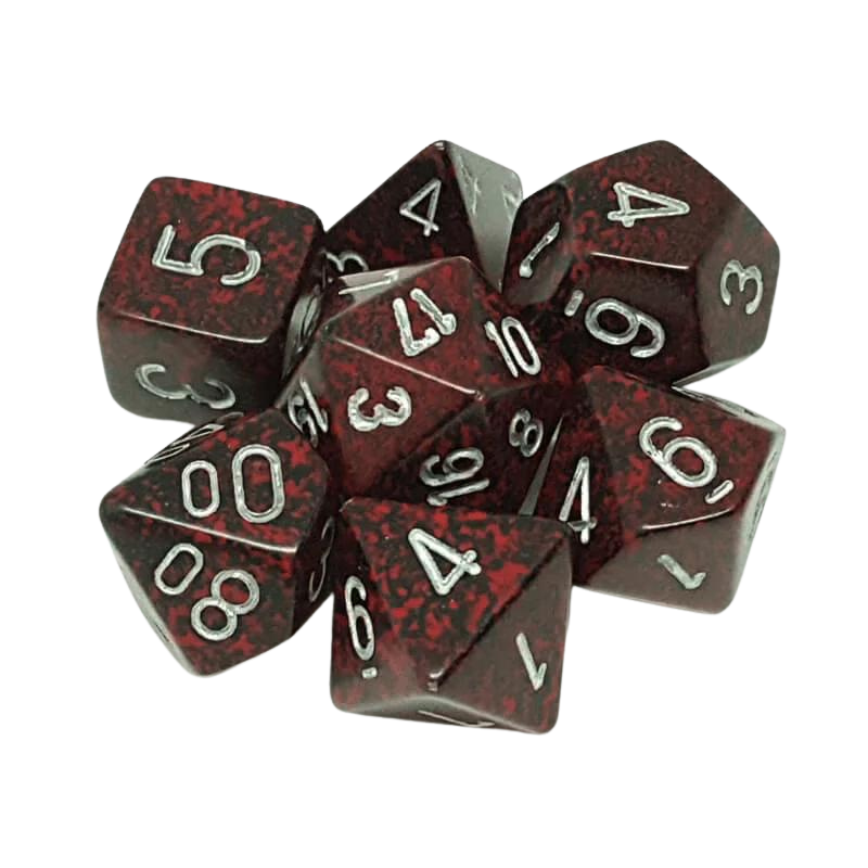 Chessex Polyhedral Dice: Speckled - Silver Volcano