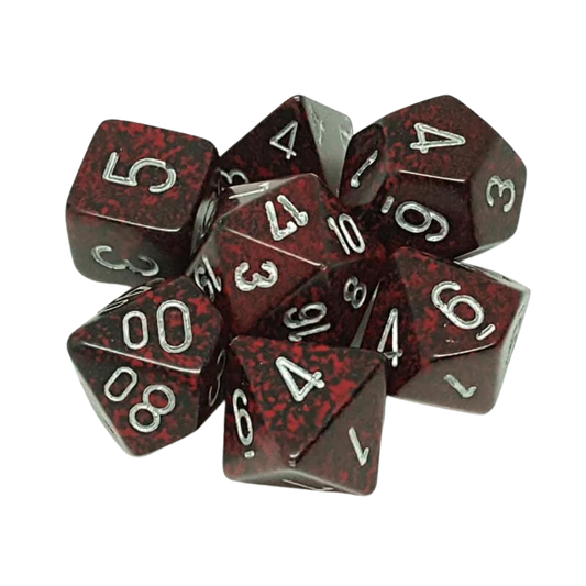 Chessex Polyhedral Dice: Speckled - Silver Volcano