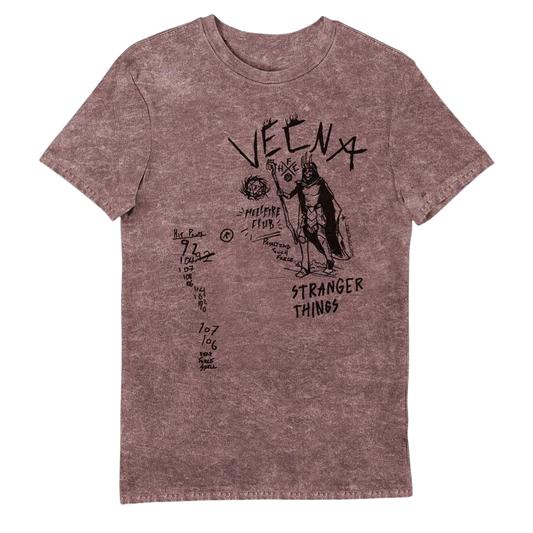 Stranger Things Vecna D&D Scribble Eco Stonewash T-Shirt