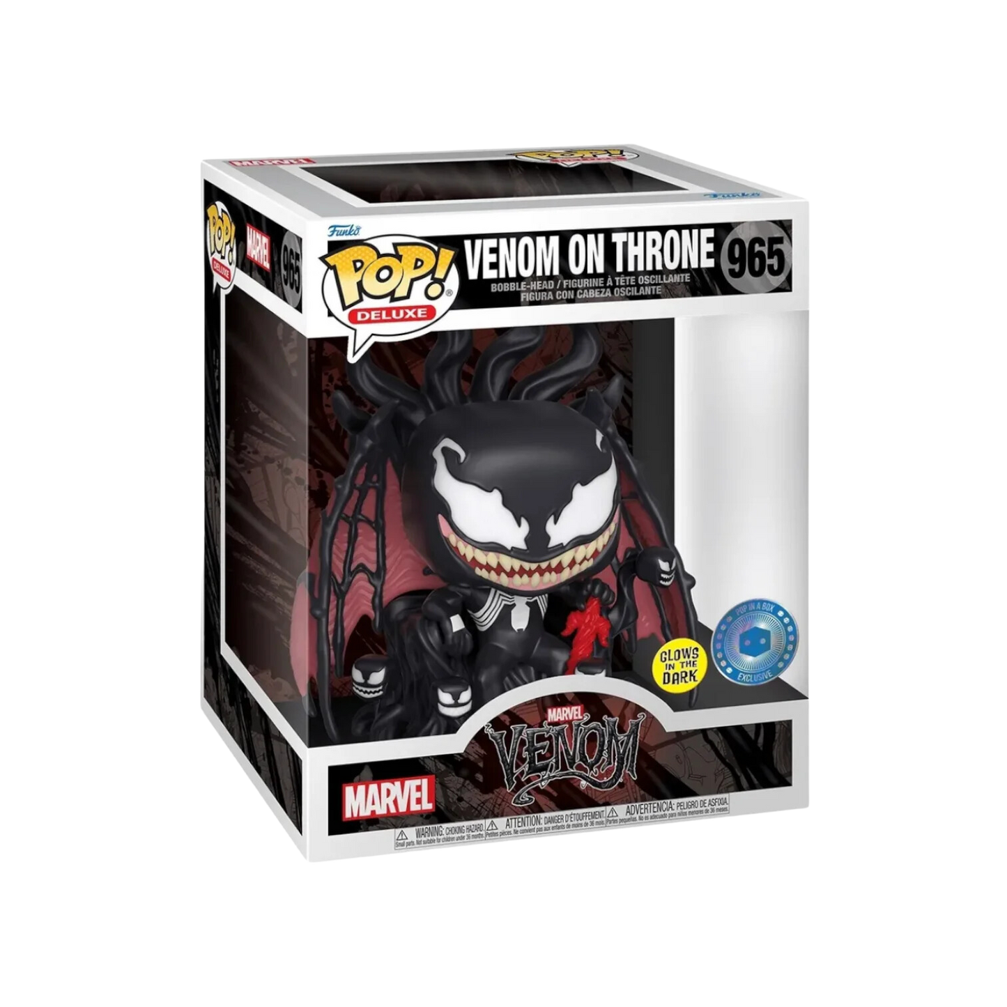 Venom On Throne (Glows In The Dark) #965 Deluxe Funko Pop! Marvel