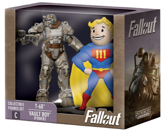 Fallout: T-60 & Vault Boy (Power) - Collectible Figures Set