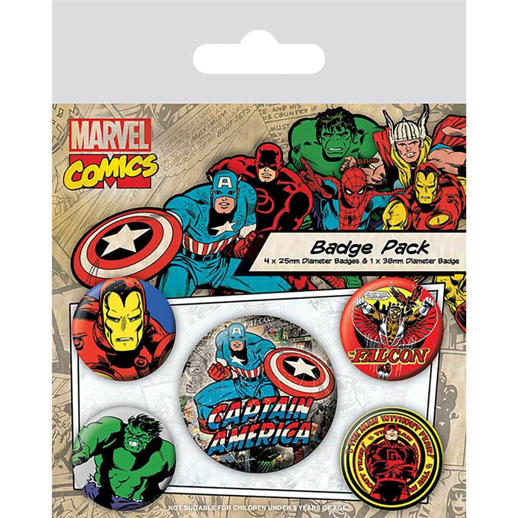 MARVEL COMICS (CAPTAIN AMERICA) BADGE PACK