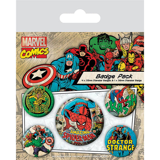 MARVEL COMICS (SPIDER-MAN) BADGE PACK