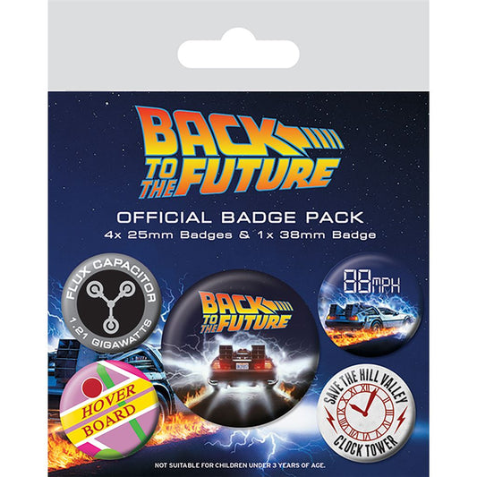 BACK TO THE FUTURE (DELOREAN) BADGE PACK