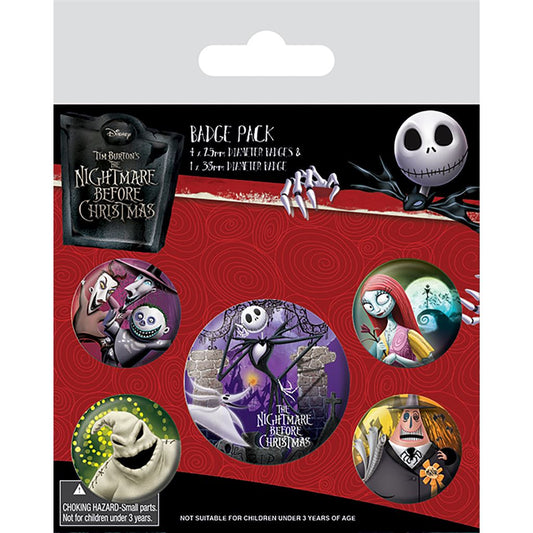 NIGHTMARE BEFORE CHRISTMAS (CHARACTERS) BADGE PACK