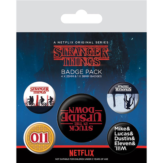 STRANGER THINGS (UPSIDE DOWN) BADGE PACK