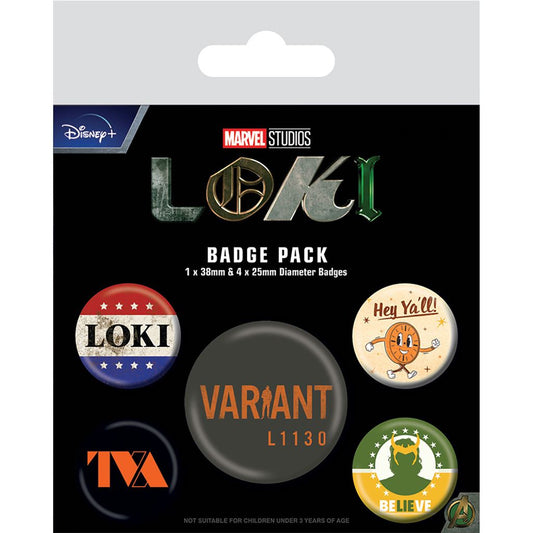 LOKI (TVA) BADGE PACK