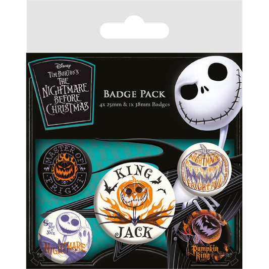 THE NIGHTMARE BEFORE CHRISTMAS (COLOURFUL SHADOWS) BADGE PACK