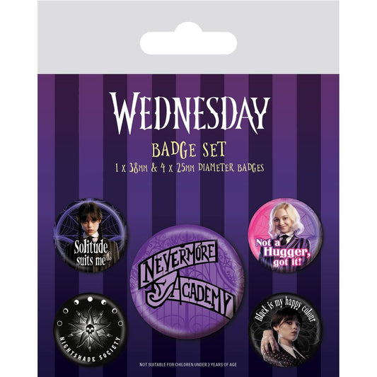 WEDNESDAY (NEVERMORE) BADGE PACK