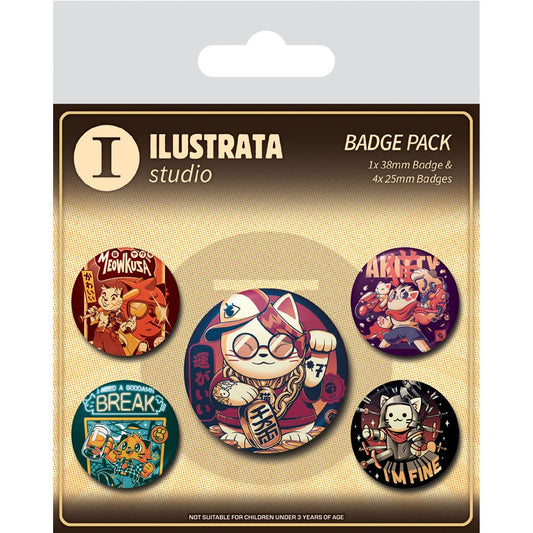 ILUSTRATA (COOL CAT) BADGE PACK