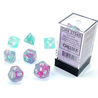 Chessex - Nebula Polyhedral 7 Dice Set - Luminary Wisteria/White