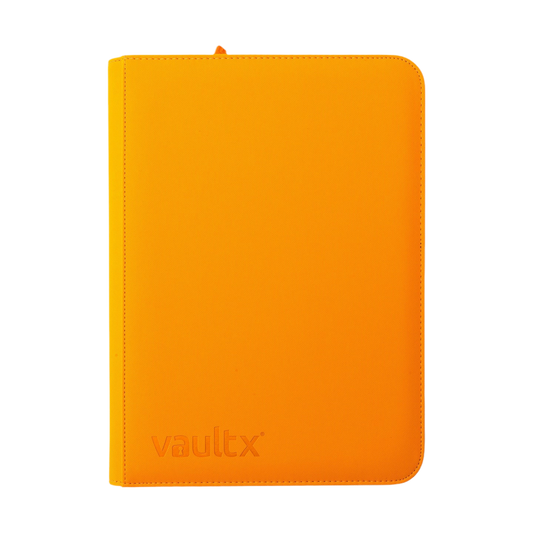 Vault X 9-Pocket Exo-Tec® Zip Binder Neon Orange