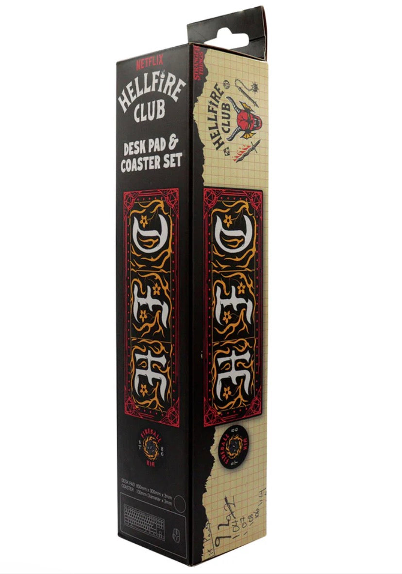 Stranger Things Hellfire Club Desk Pad & Coaster Set