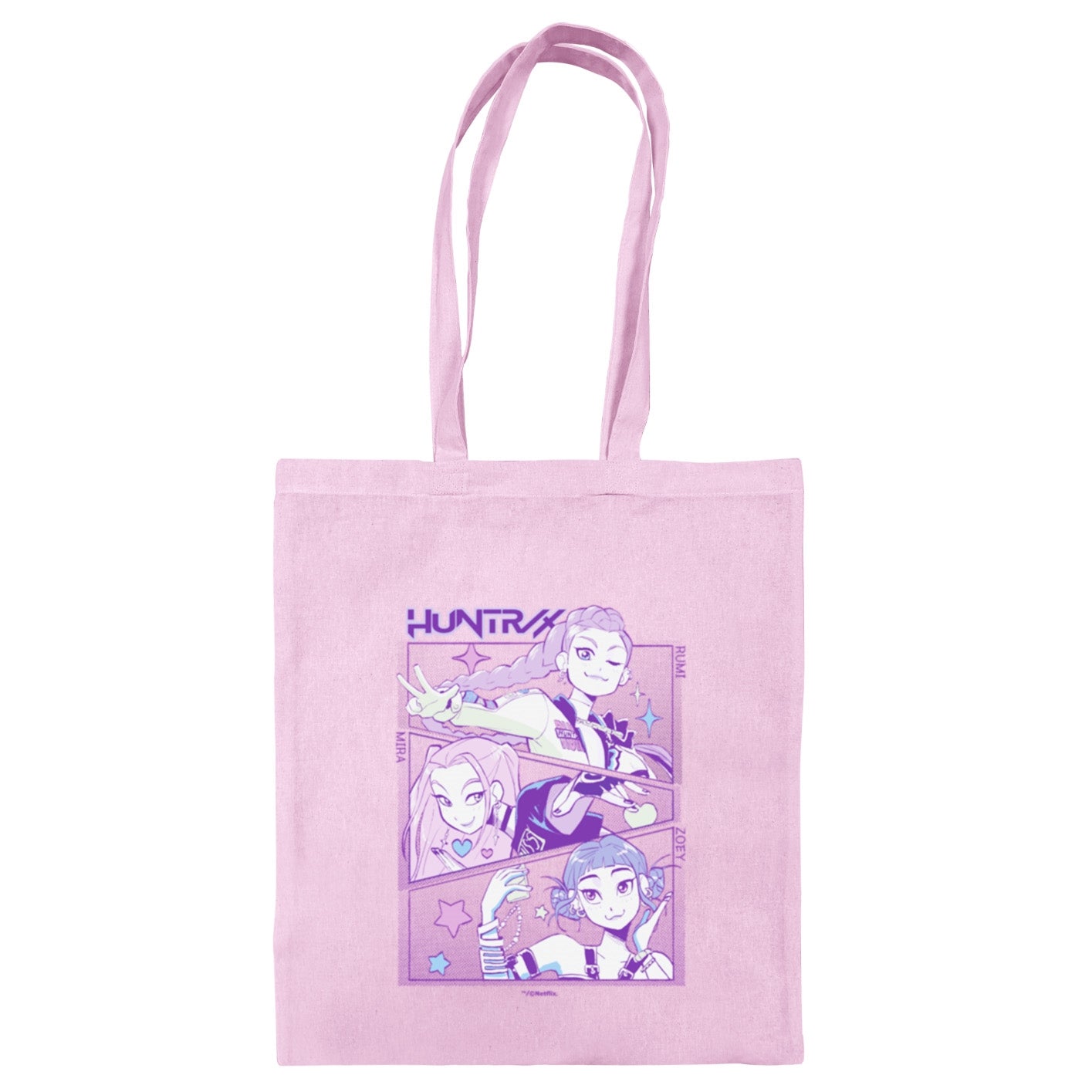 K-POP DEMON HUNTERS (HUNTRIX) LIGHT PINK TOTE BAG